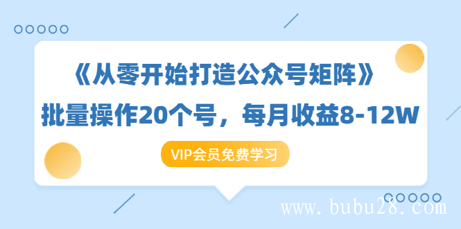 （05期）《从零开始打造公众号矩阵》批量操作20个号，每月收益大概8-12W（44节课）