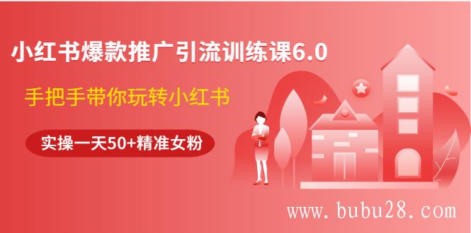 (105期)小红书爆款推广引流训练课6.0,手把手带你玩转小红书,实操一天50+精准女粉 (105期)小红书爆款推广引流训练课6.0,手把手带你玩转小红书,实操一天50+精准女粉