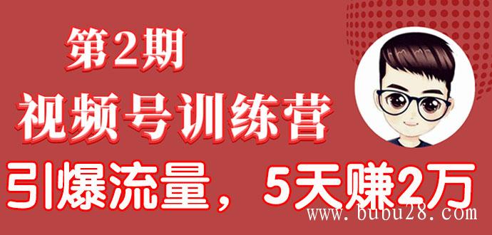 （113期）视频号训练营第2期：引爆流量疯狂下单，5天赚2万+全流程解析！