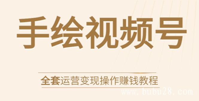  （140期）手绘视频号全套运营变现操作赚钱教程：零基础实操月入过万+玩赚视频号