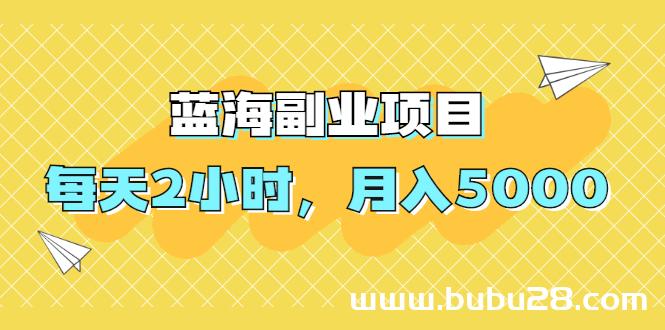 （516期）蓝海副业项目，每天2小时，月入5000，附详细操作流程