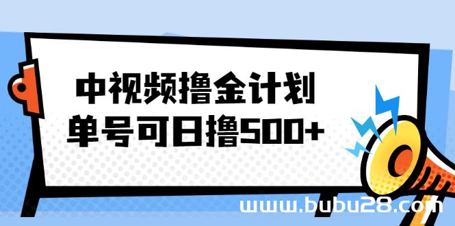 （538期）中视频撸金计划，单号可日撸500+ 可多平台+批量操作，收益更高